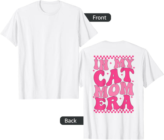 In My Cat Mom Era Groovy Funny Cat Lover T-Shirt