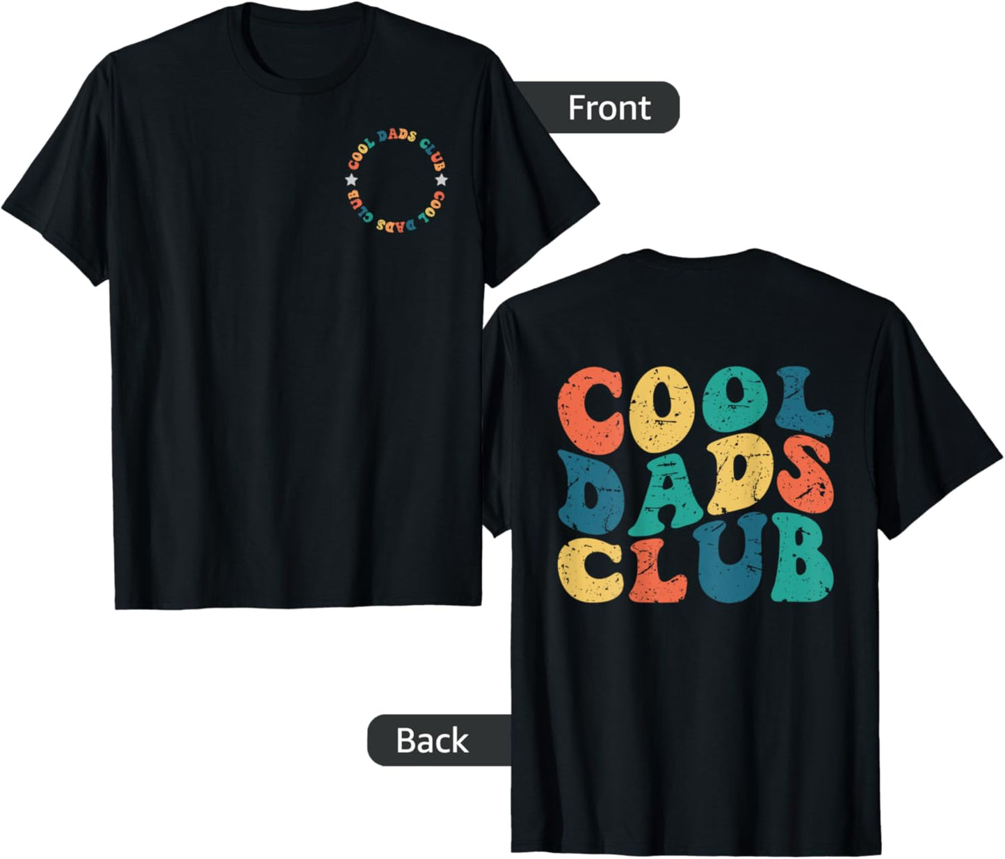 Cool Dads Club Retro Groovy Dad Father's Day T-Shirt