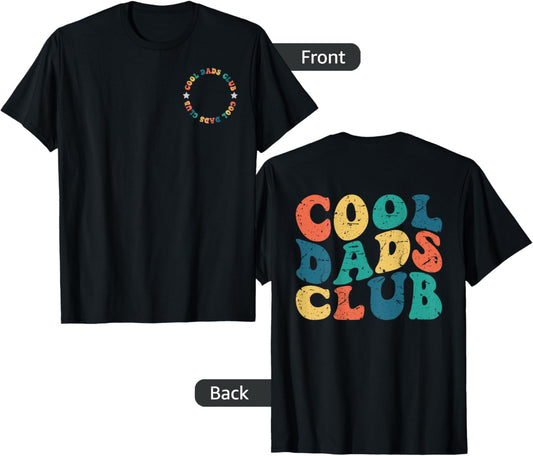 Cool Dads Club Retro Groovy Dad Father's Day T-Shirt