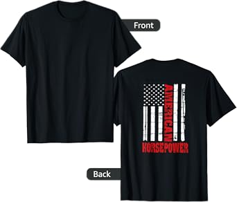 American Horsepower Flag Shirt Street Drag Outlaws Race T-Shirt