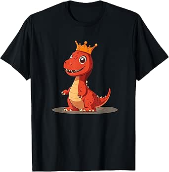 Funny Dinosaur King Ready to Rule the Jurassic T-Shirt