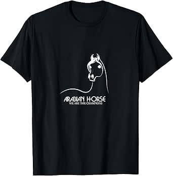 arabian horse white logo T-Shirt