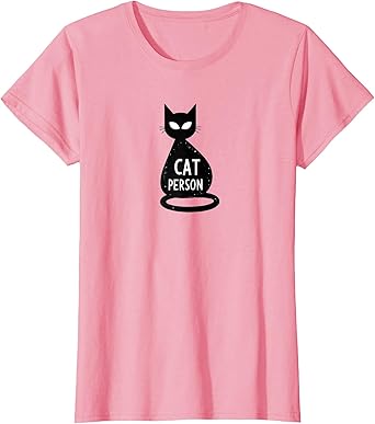 Cat Person Feline Silhouette Art for Pet Lovers T-Shirt