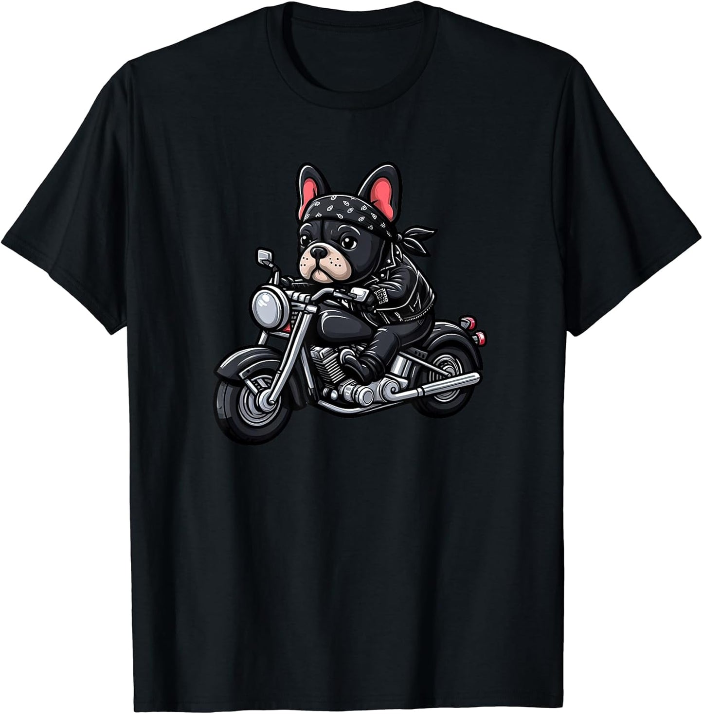 French Bulldog Biker Funny Dog Motorcycle T-Shirt