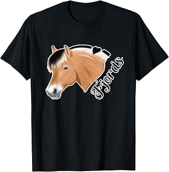 Norwegian Fjord Horse Dark Rider T-Shirt