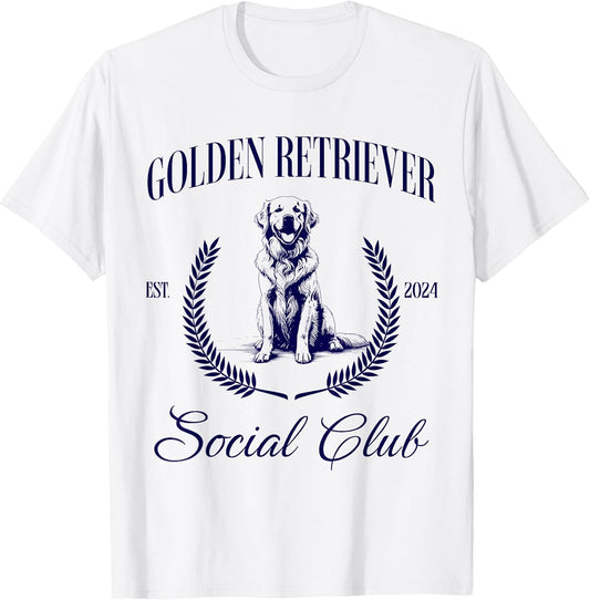Golden Retriever Social Club Women Dog Mom T-Shirt