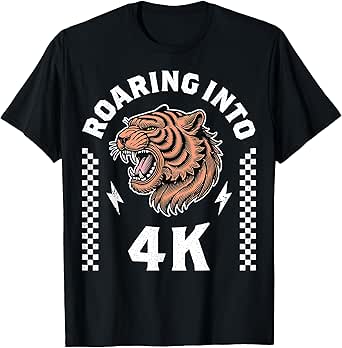 Roaring Into 4K Tiger Back to School Kid Im Ready for 4K Boy T-Shirt