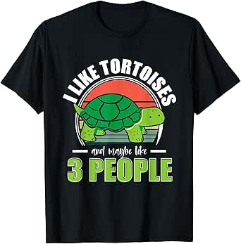 Retro Turtle I Like Tortoises And Maybe Like 3 People T-Shirt