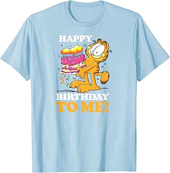 Garfield - Happy Birthday To Me with Cake T-Shirt