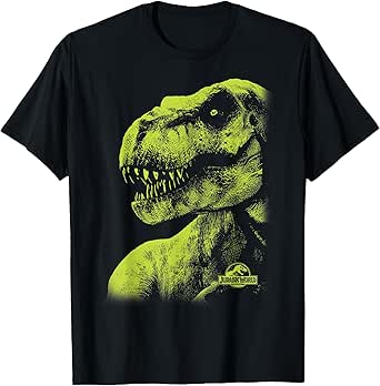 Jurassic World T-Rex Shadows Green Portrait T-Shirt