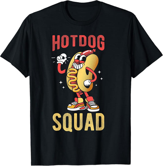 HOTDOG SQUAD Funny Hot Dog T-Shirt
