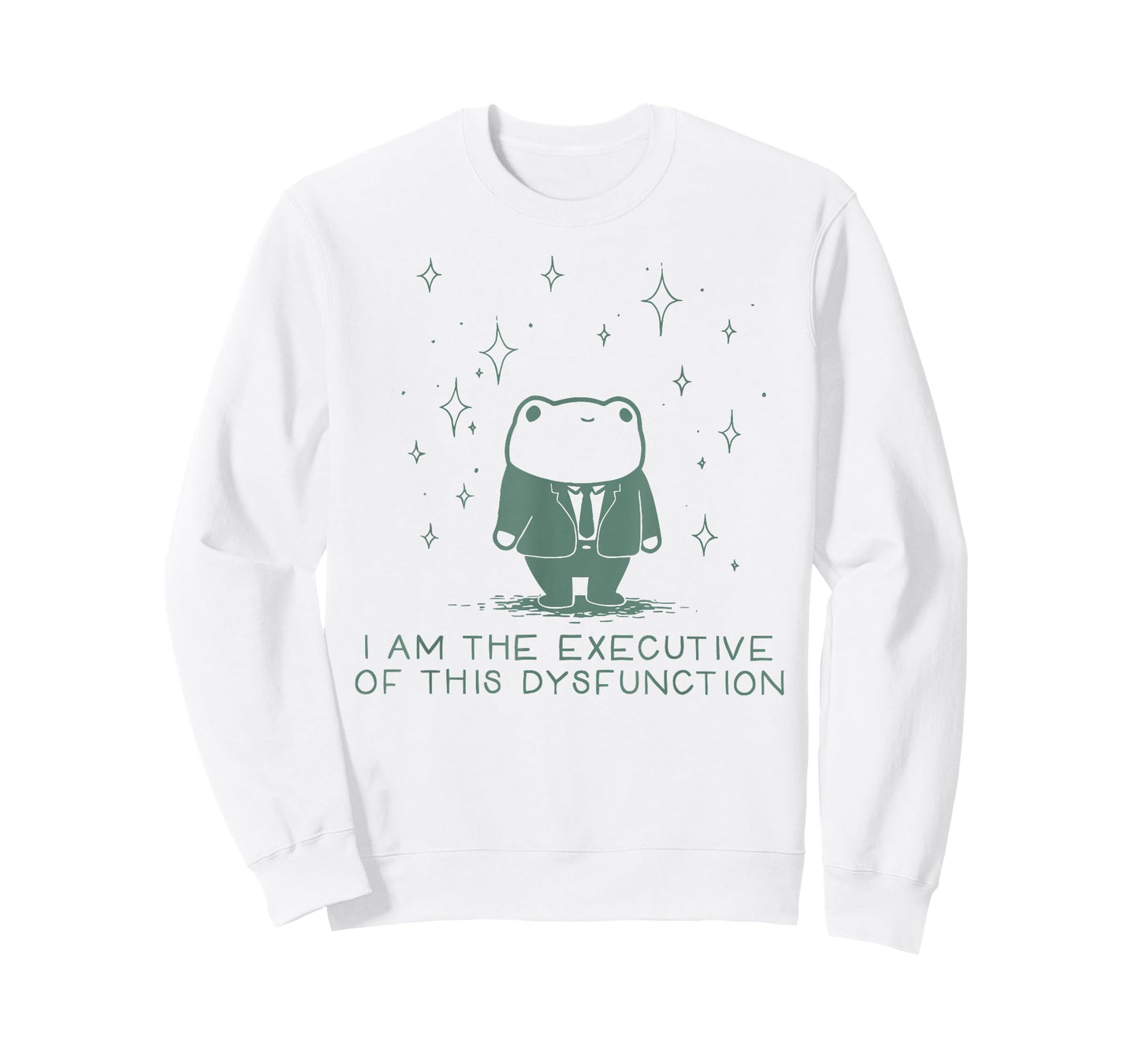 I Am The Executive of This Dysfunction Frog Autism Awareness T-Shirt - Sweatshirt | White