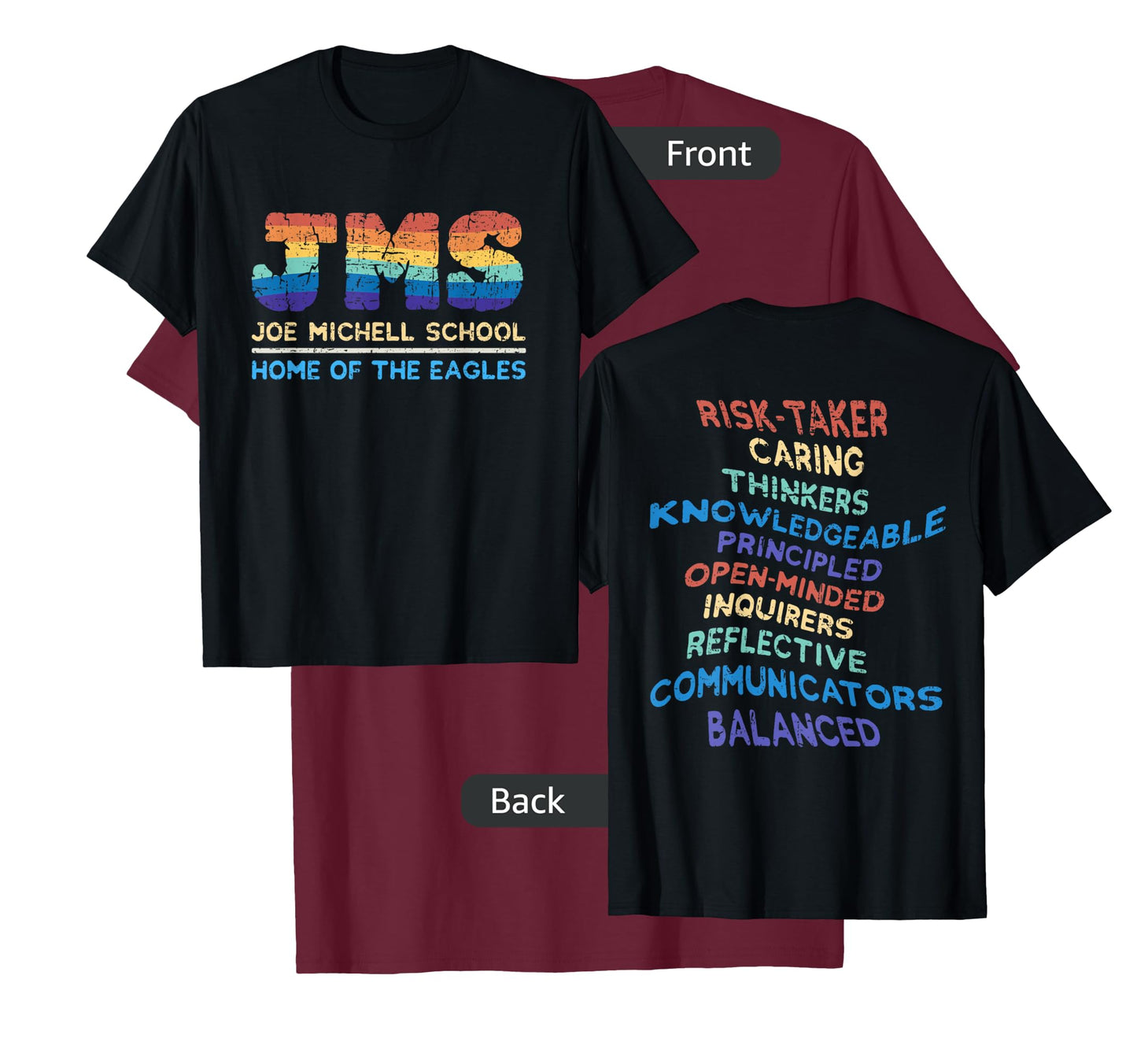 Joe Michell School Rainbow JMS 2022 with IB Learner Traits T-Shirt