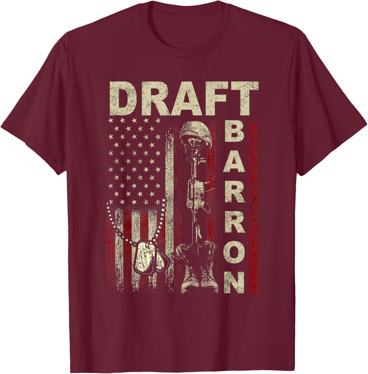 Draft Barron Shirt Vintage Send Barron T-Shirt T-Shirt - T-Shirt | Maroon