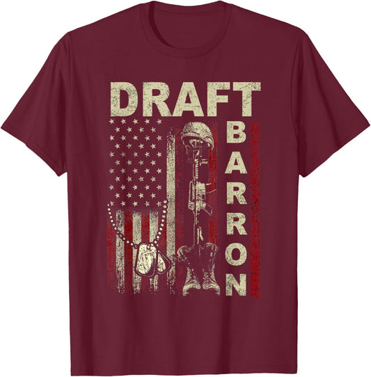 Draft Barron Shirt Vintage Send Barron T-Shirt T-Shirt - T-Shirt | Maroon