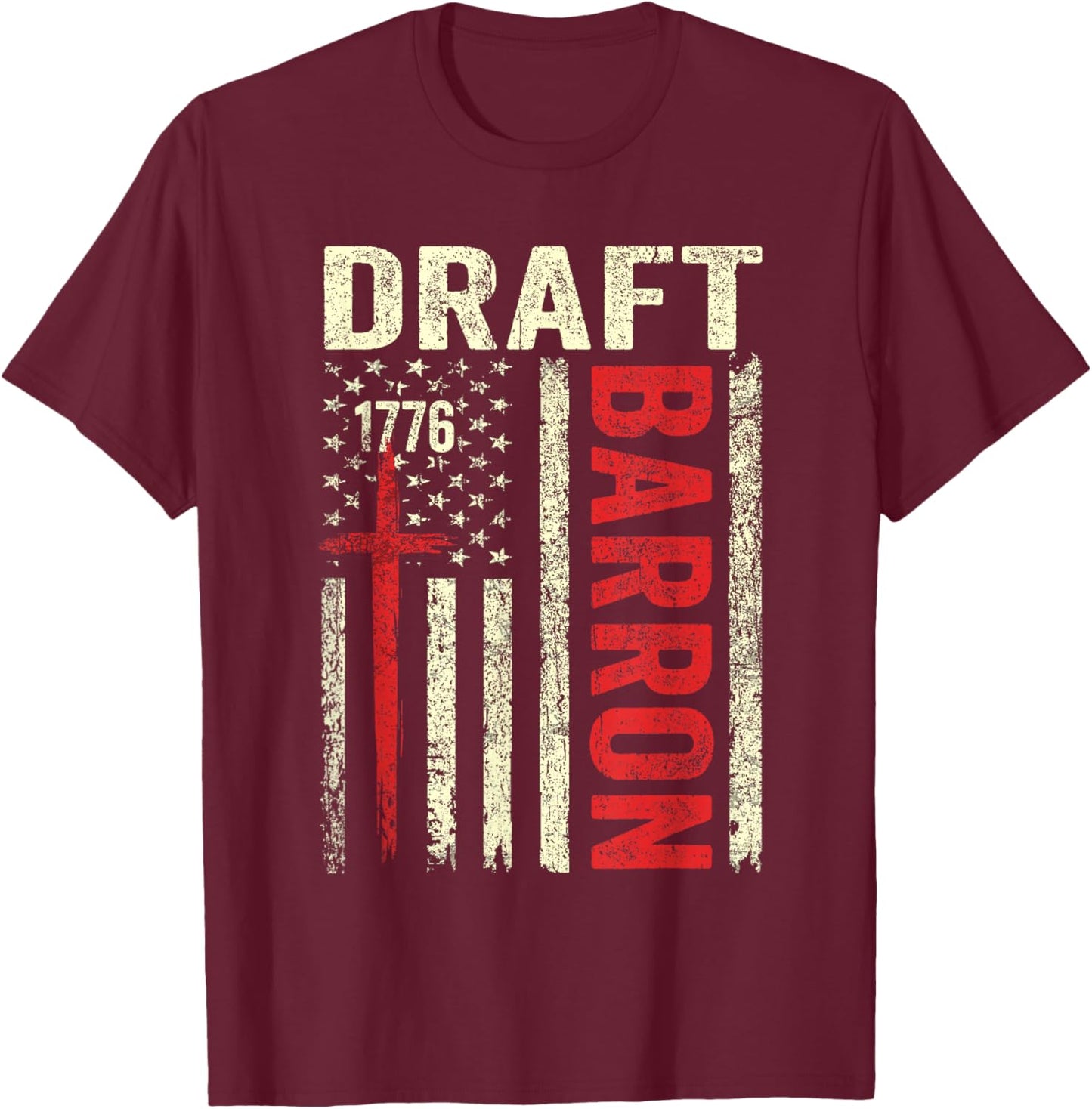 Draft Barron Shirt Vintage Send Barron T-Shirt T-Shirt - T-Shirt | Maroon