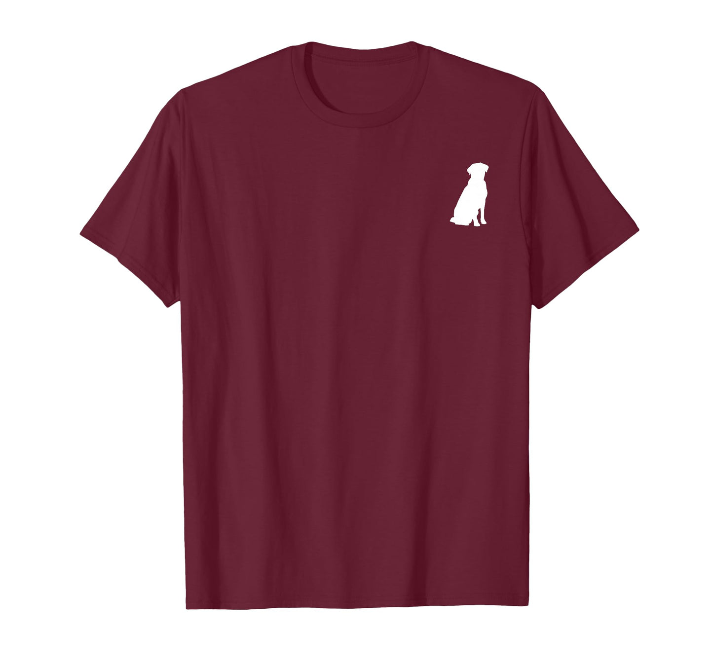 Dog Shirt - Silhouette On Pocket Area - Labrador Retriever T-Shirt