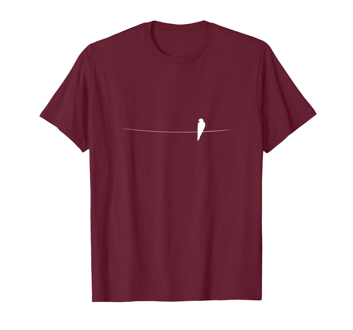 Elegant Bird On A Wire, House Martin Silhouette, Yoga T-Shirt