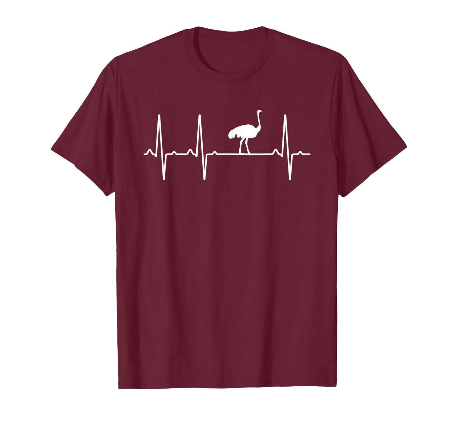 Ostrich Heartbeat Gift For Men Women Flightless bird Lover T-Shirt