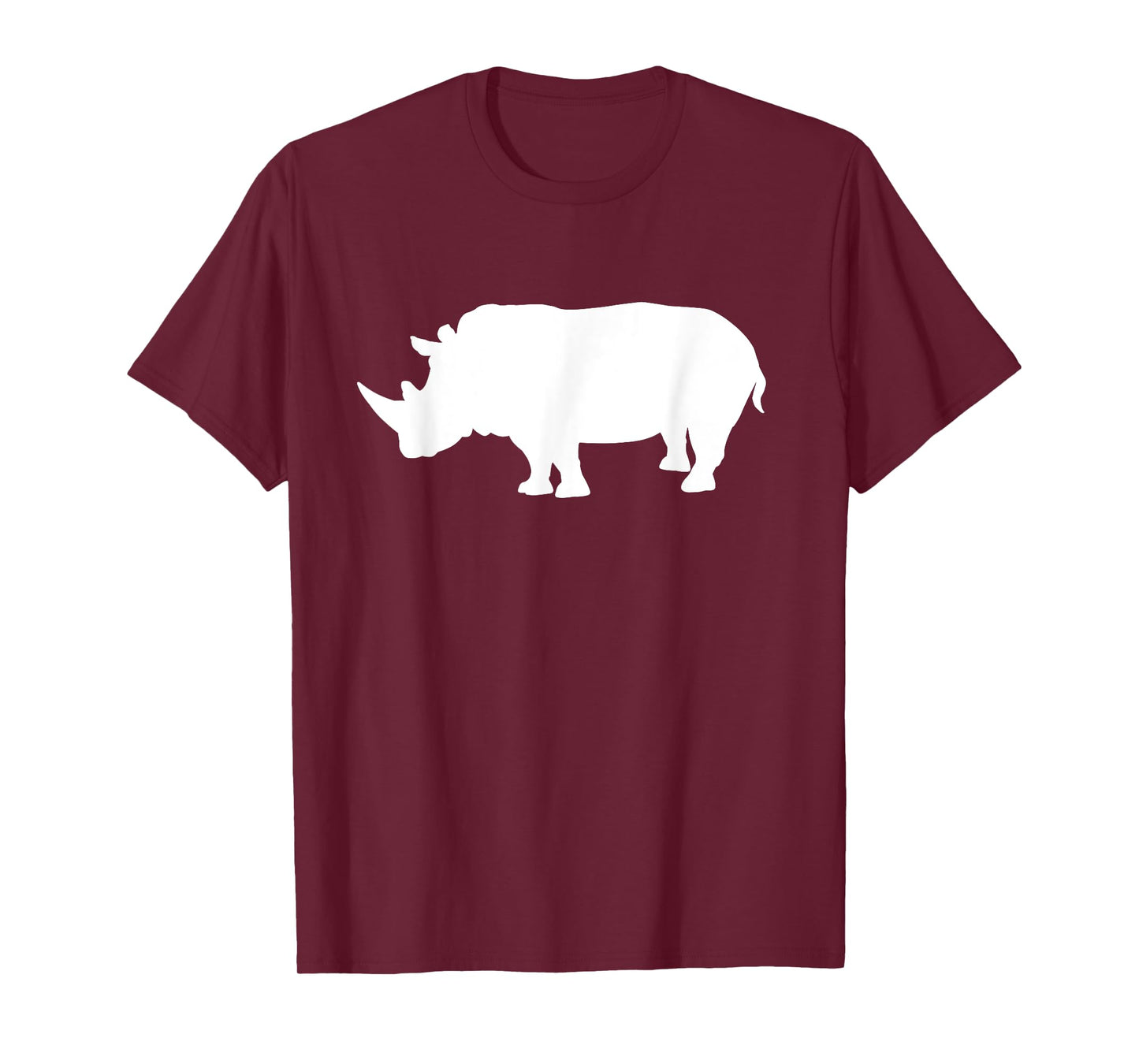Rhino Shirt White Print - Rhino T Shirt T-Shirt