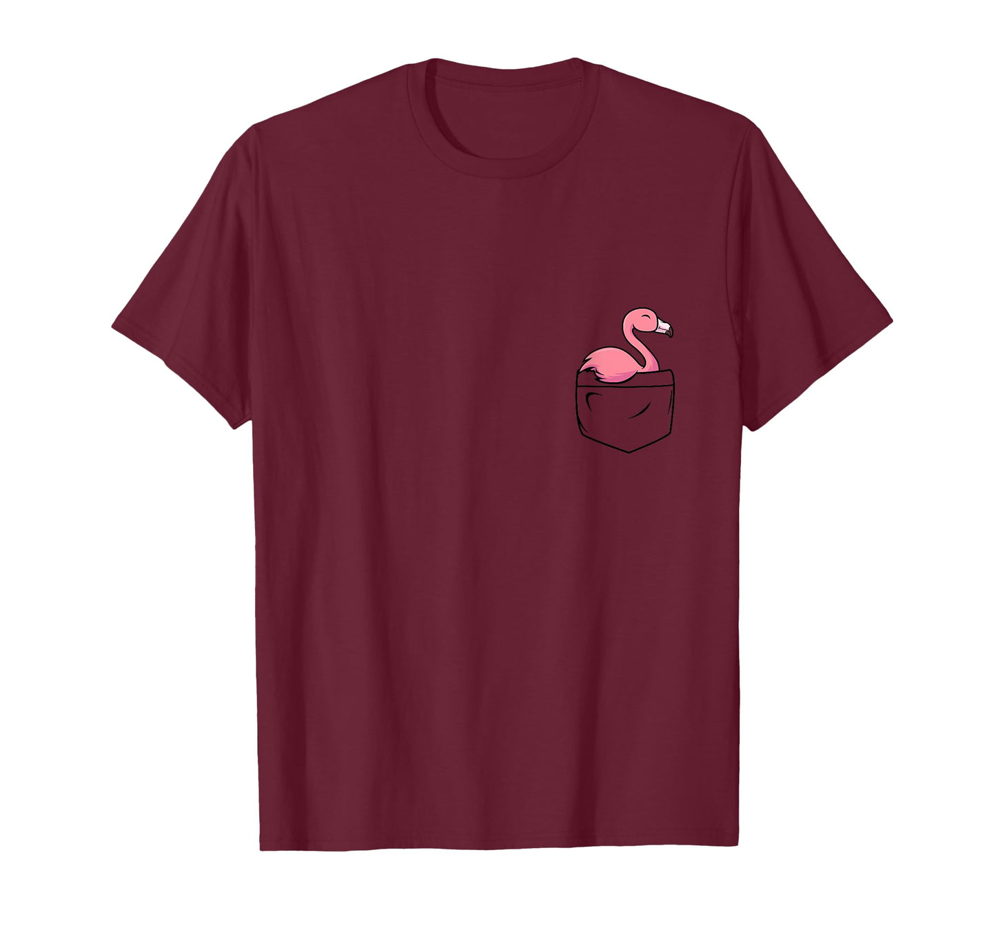 Pocket Flamingo Funny Cute Bird in your Pocket T-Shirt