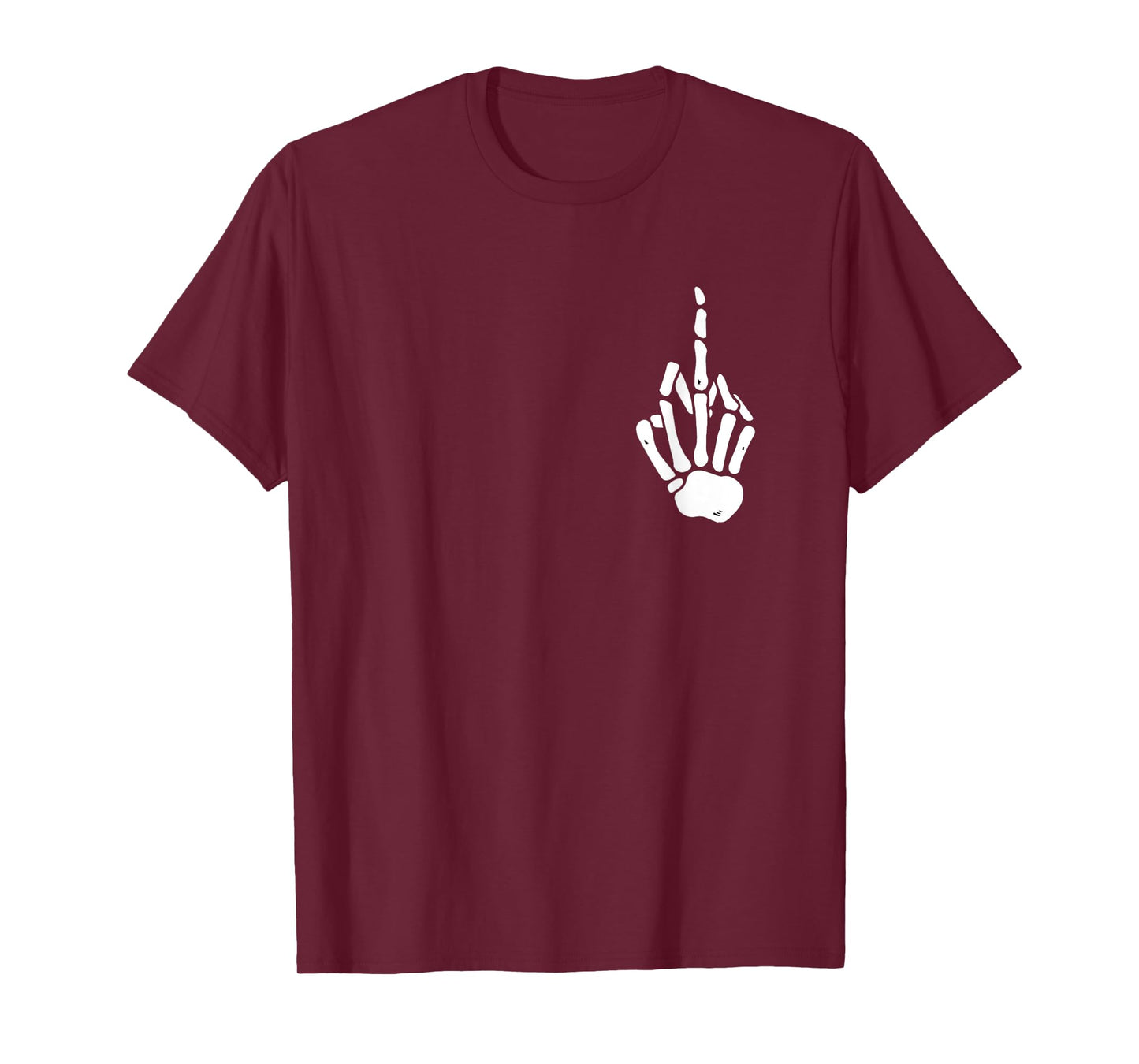 Skeleton Hand Middle Finger Pocket Skeleton Bones Fuck Off T-Shirt