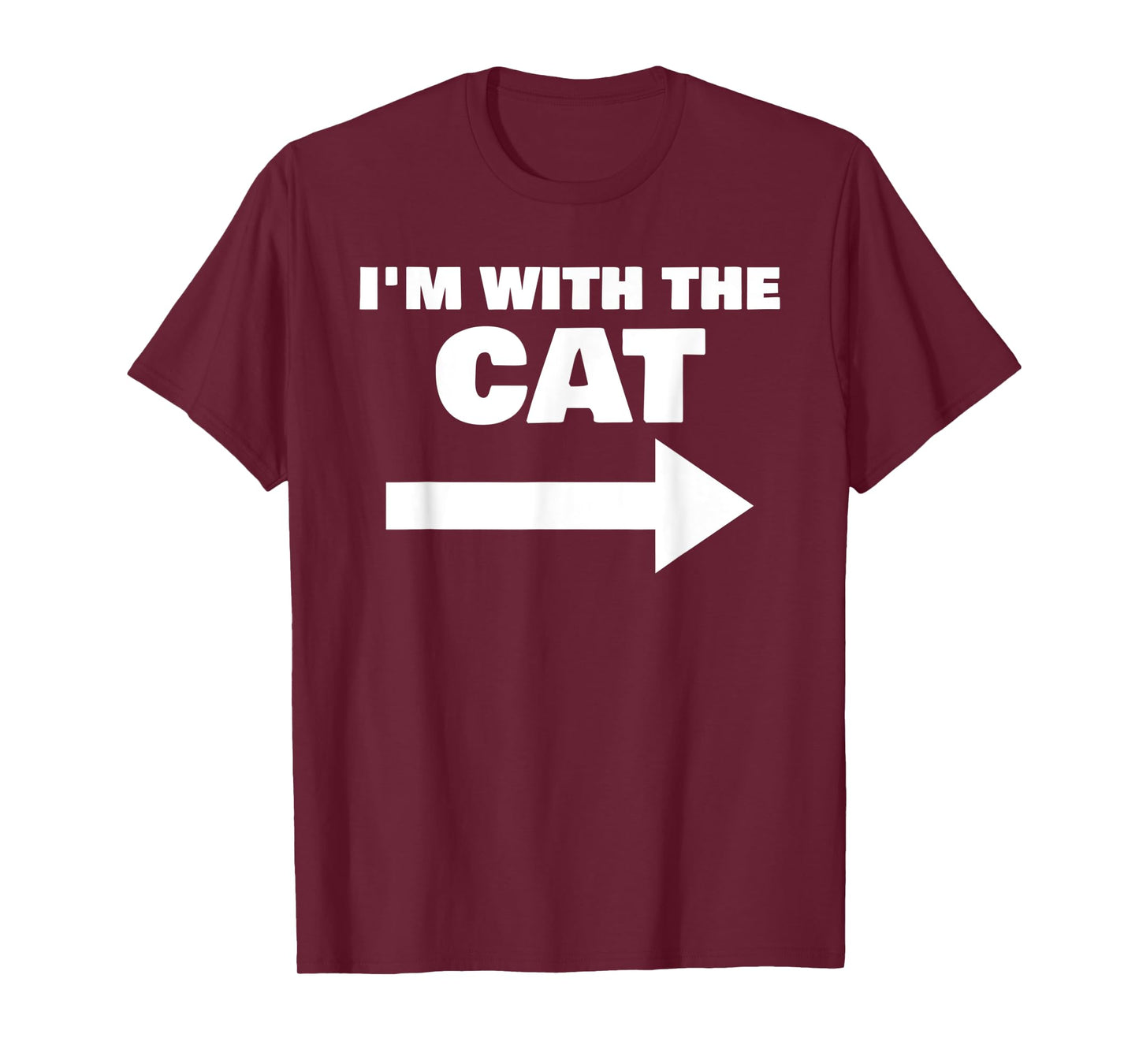 I'm With The Cat Funny Matching Halloween Couple Costume T-Shirt