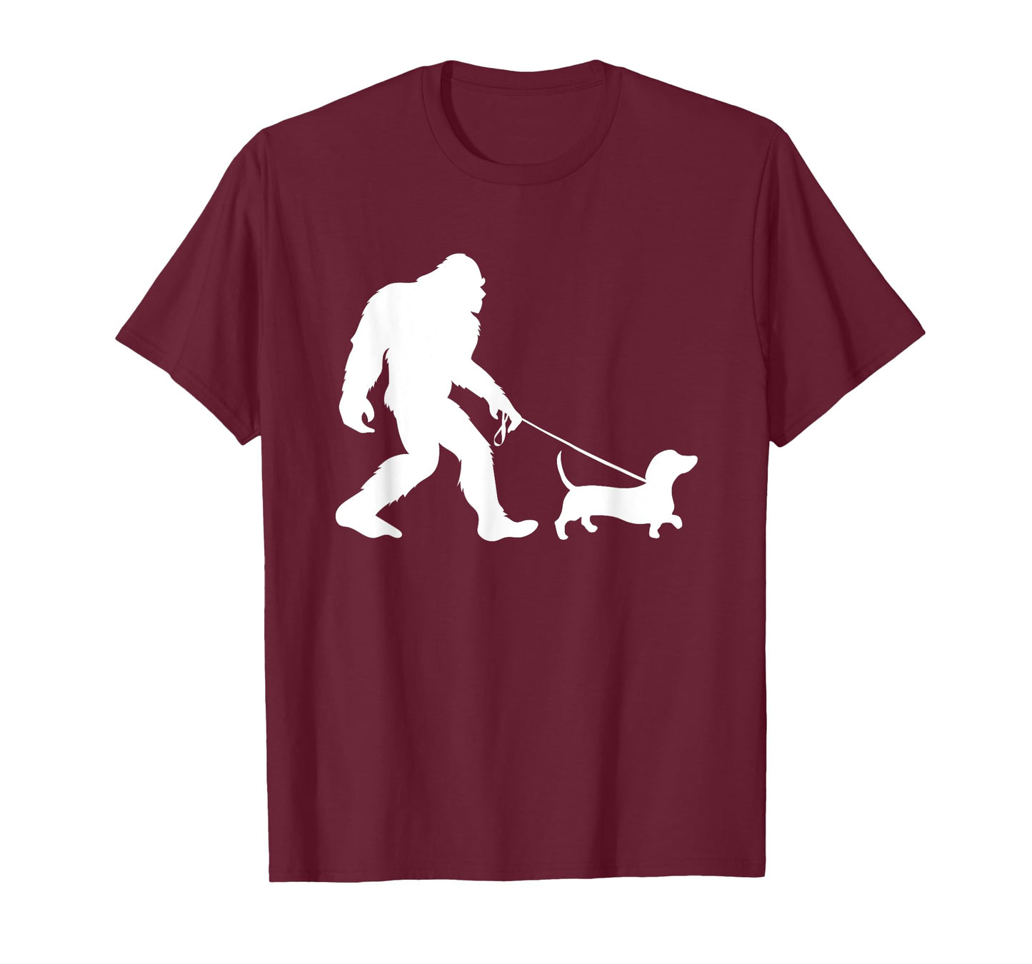 Bigfoot Walking Dachshund Sasquatch Wiener Dog T-Shirt