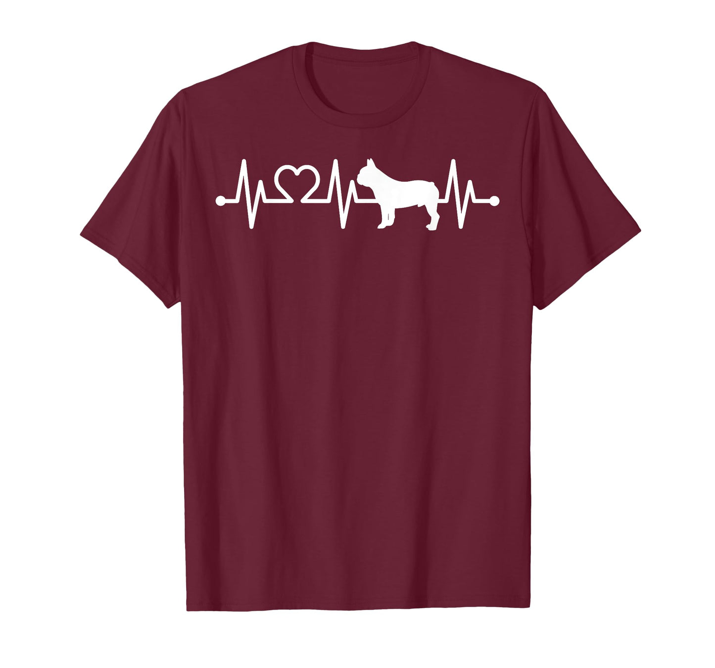 Heartbeat French bulldog Pulse ECG Bouledogue T-Shirt
