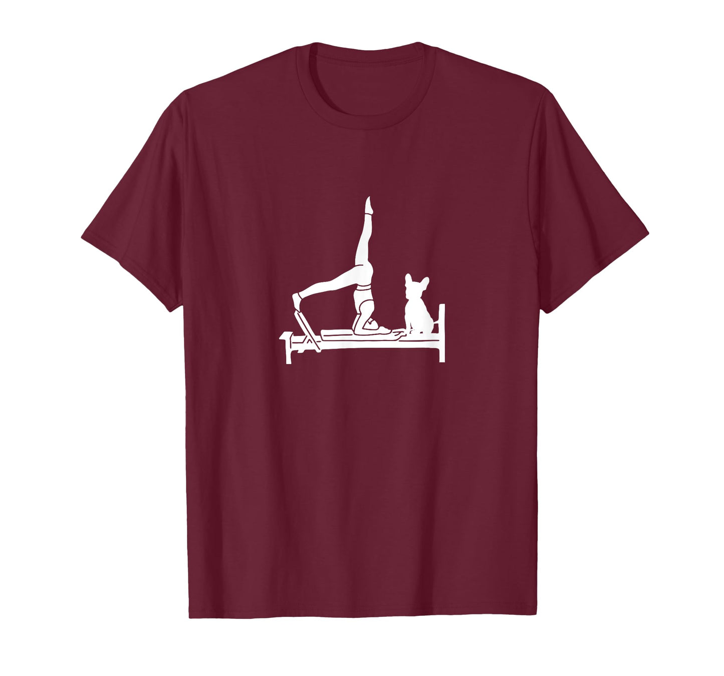 Funny Reformer Pilates with French Bulldog Men Women T-Shirt