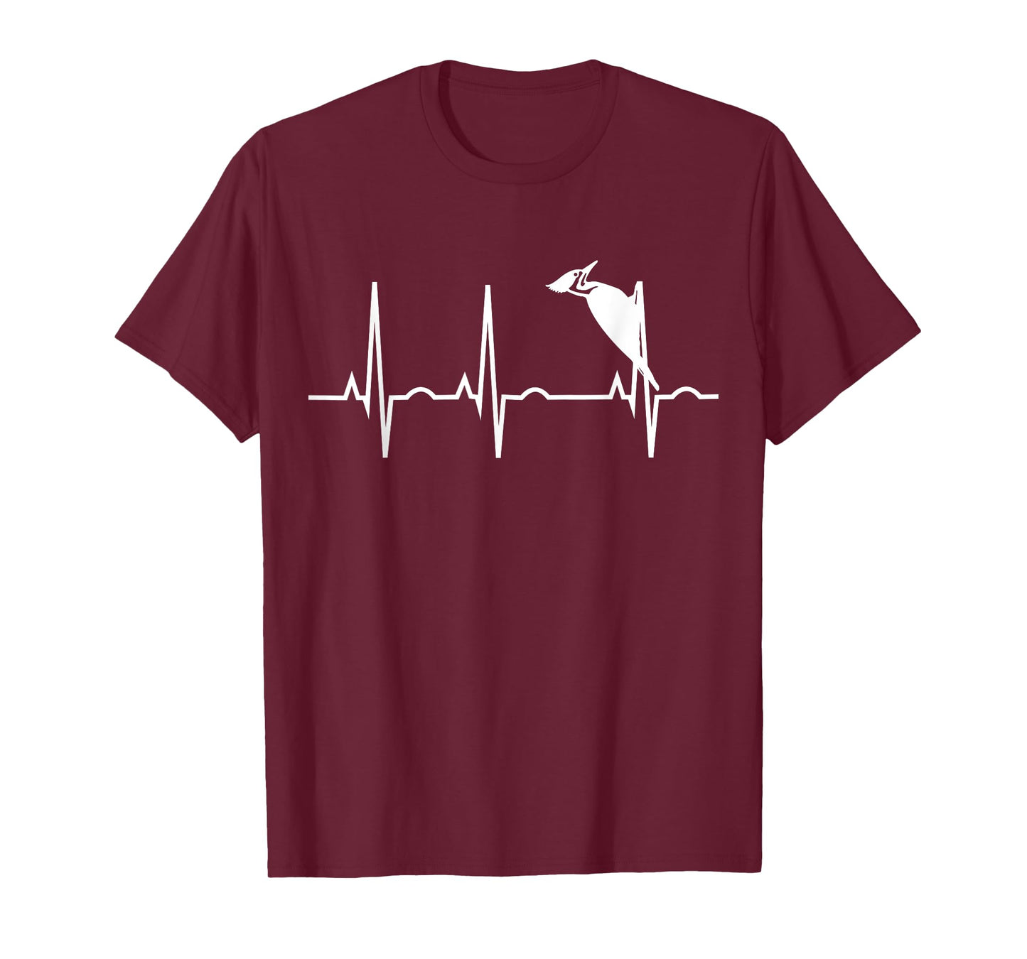 Pileated Woodpecker Shirt - Bird Lover Heartbeat Gift T-Shirt