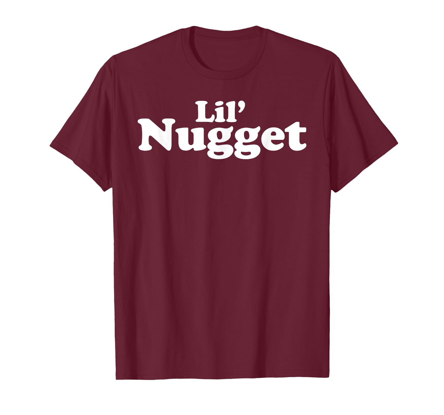 Miftees Chicken Nugget Tees Lil' Nugget T-Shirt Black Unisex-Adults Small Classic Fit Letter Print