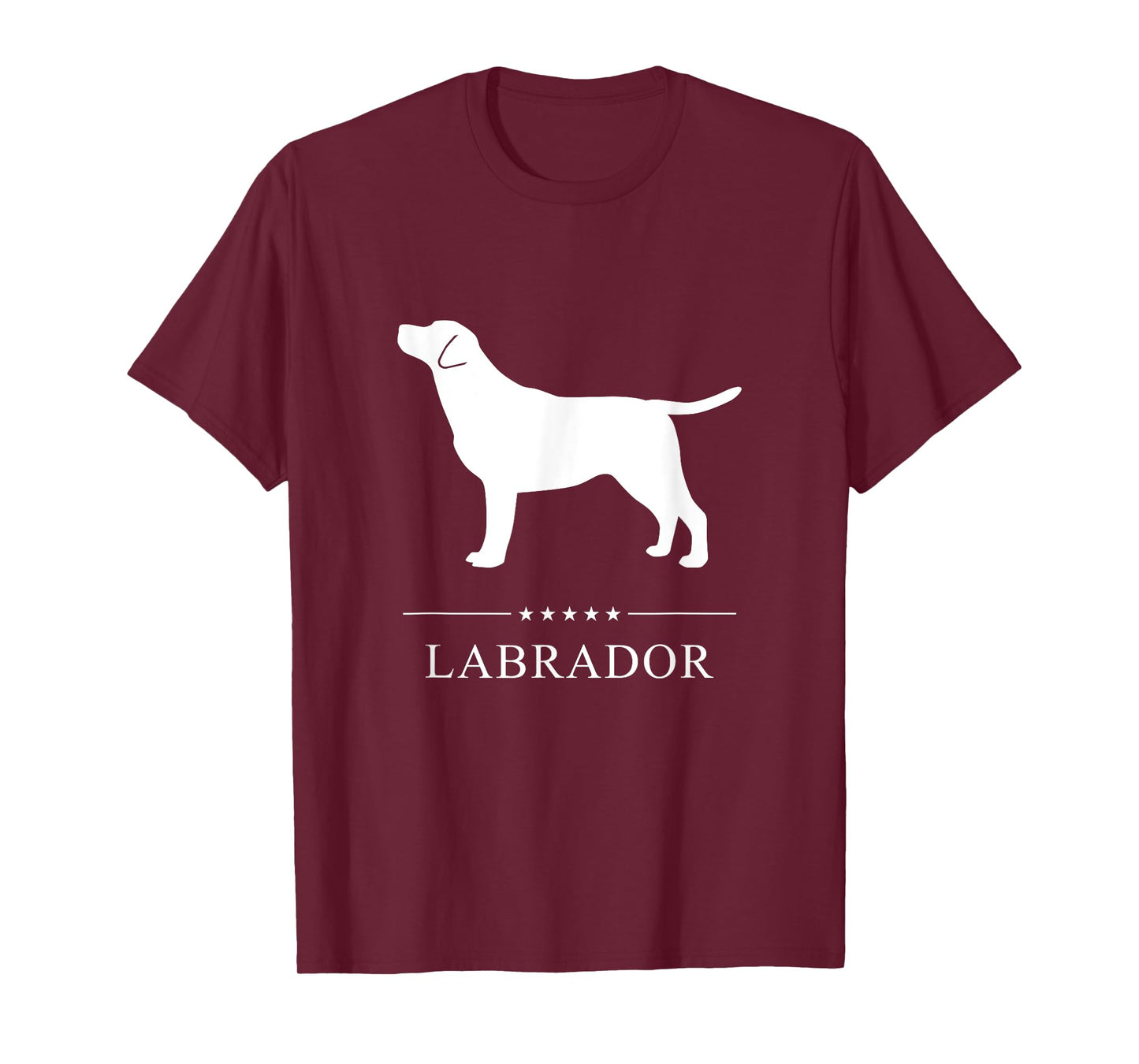 Labrador Dog White Silhouette T-Shirt
