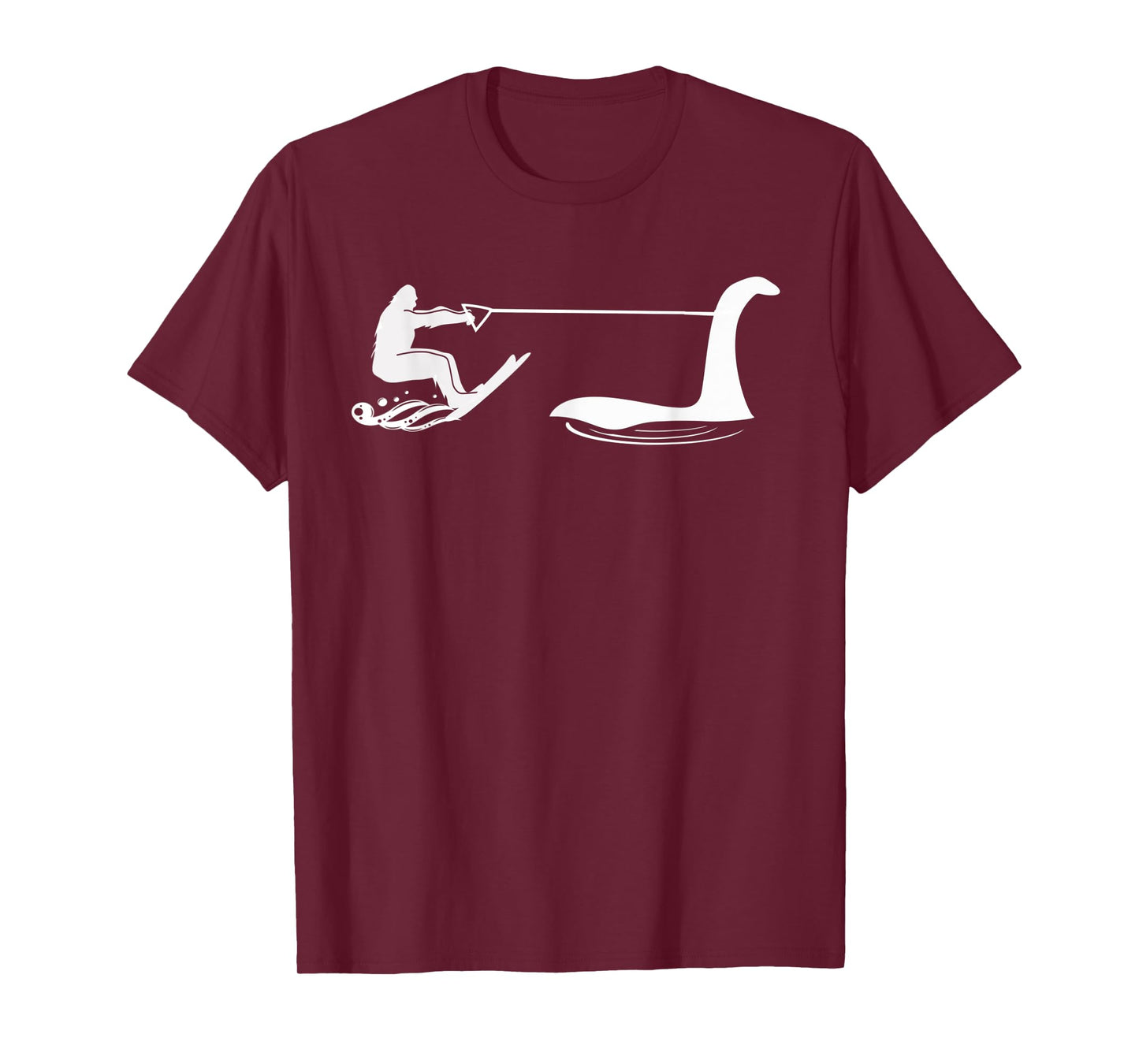 Bigfoot and Lochness Monster jet skiing T-Shirt