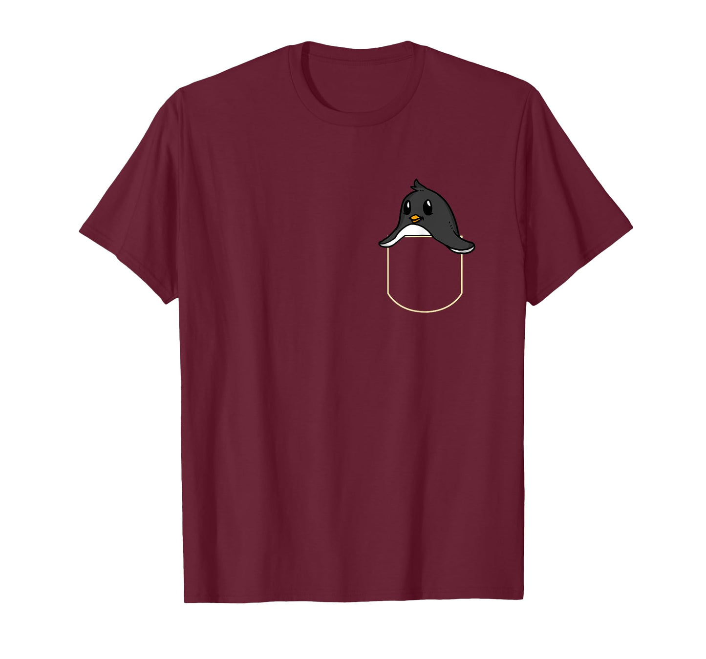 Witzige Pinguin Geschenkidee Funny Penguin In The Chest Pocket Gift Penguin Pocket T-Shirt
