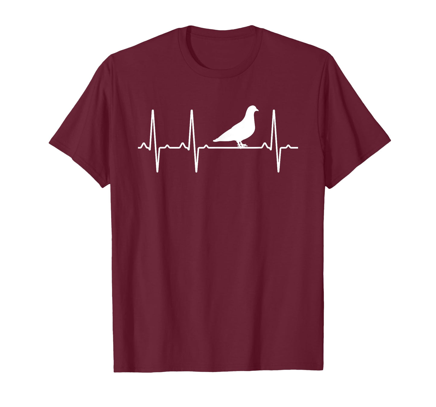 Pigeon Heartbeat Gift For Men Women Bandtail Bird Dove Lover T-Shirt