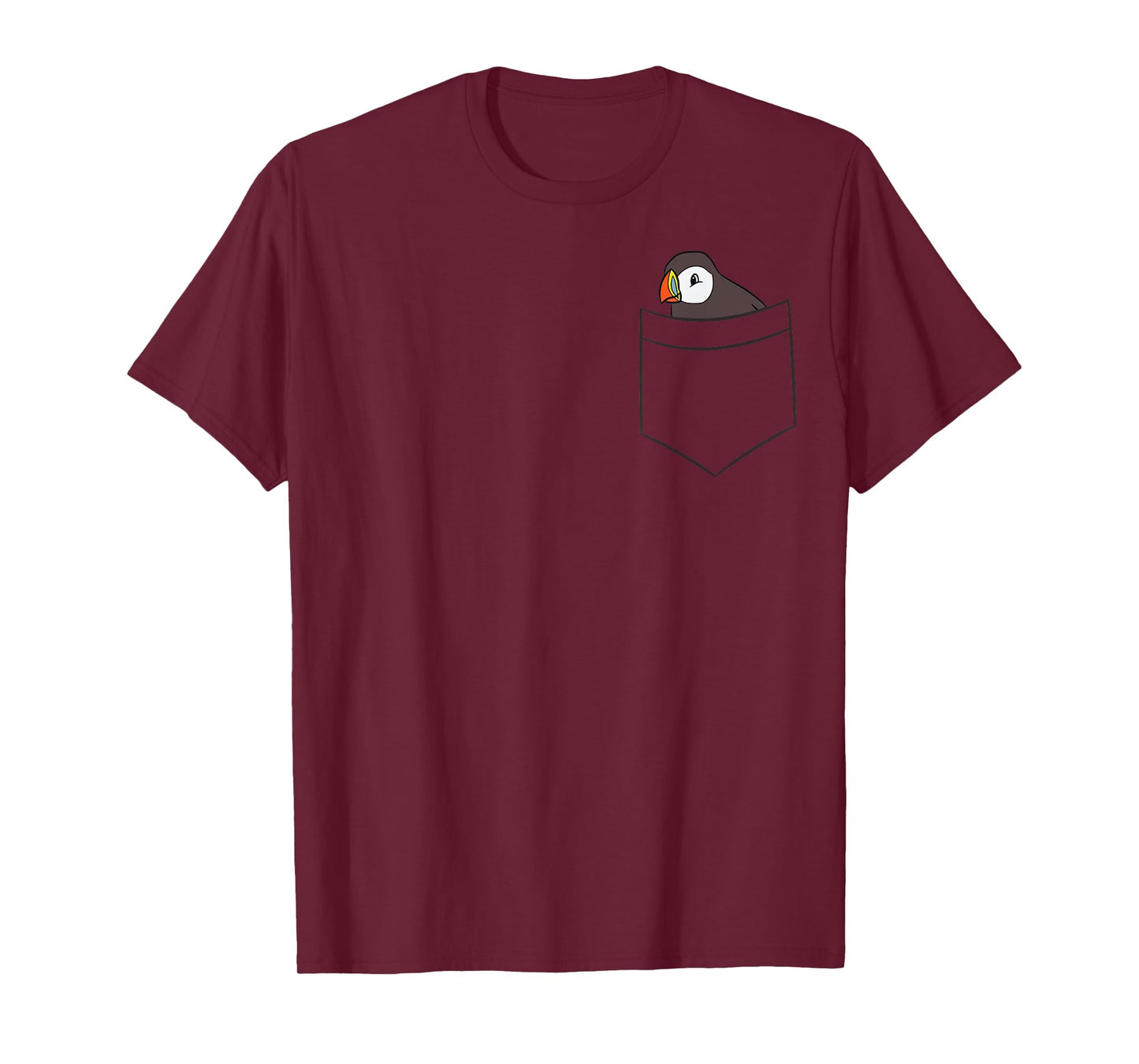 Puffin In The Pocket Seabird Iceland Pocket Puffin T-Shirt