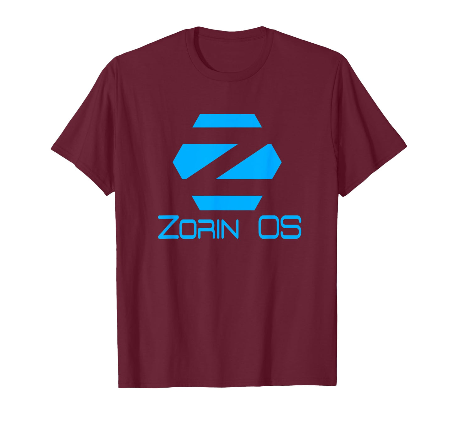 Linux Zorin OS tee with Blue Tagline and Logo Open Source Os T-Shirt