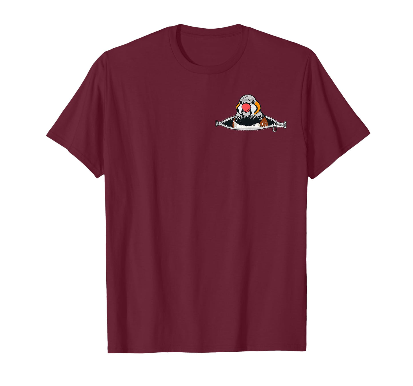 Zebrafink in Pocket Ornamental Birds Chest Pocket Birds Zebra Finches T-Shirt