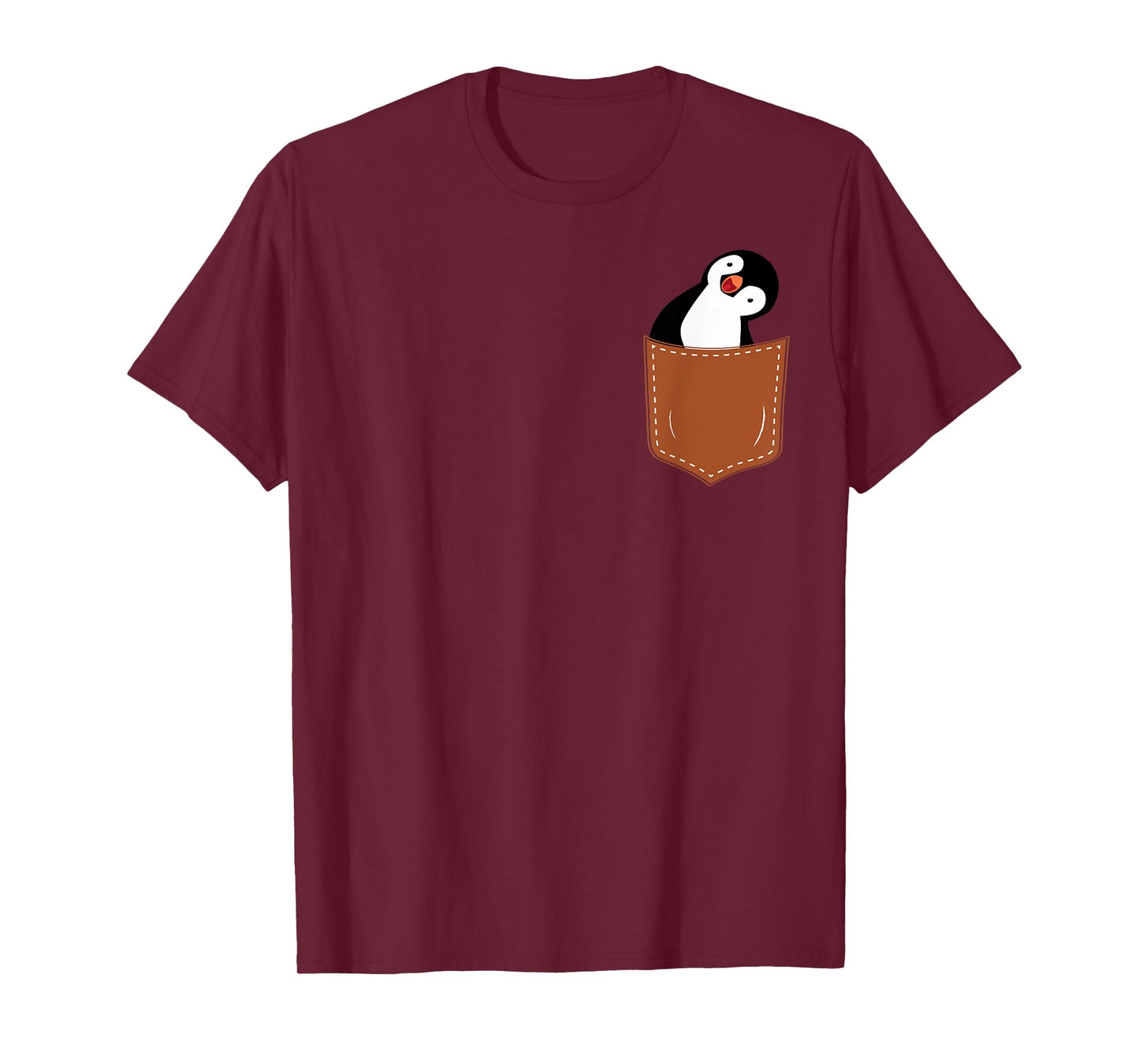 Cute Penguin bird in Small Pocket,Funny Penguin Lover T-Shirt