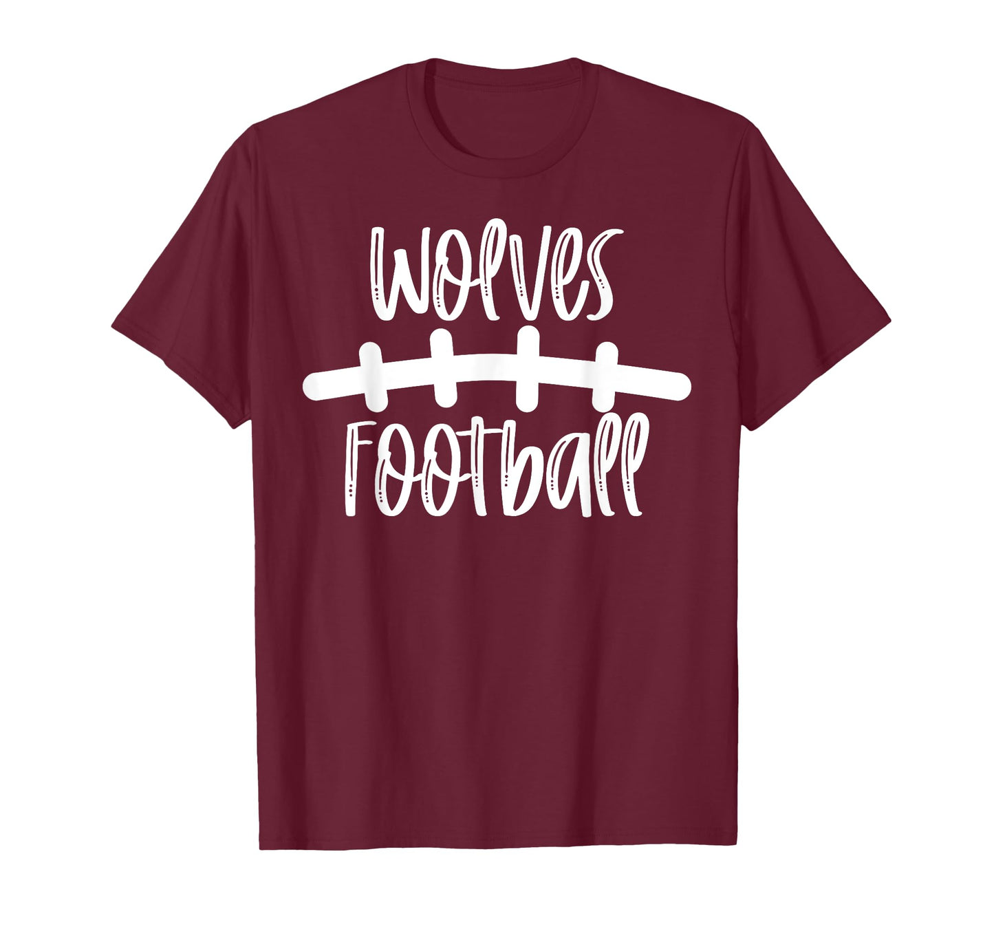 Wolves Football School Spirit Team Mascot Game Night T-Shirt