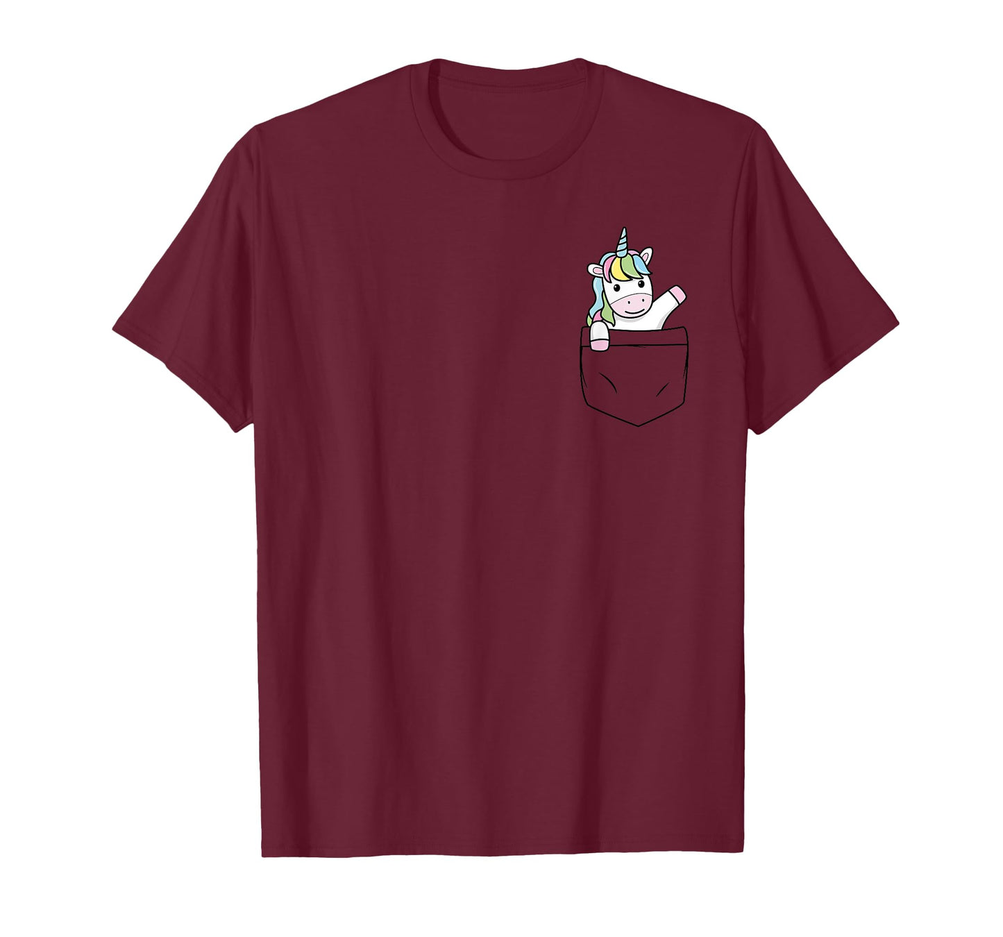 Unicorn Cute Pocket Tee Graphic T-Shirt