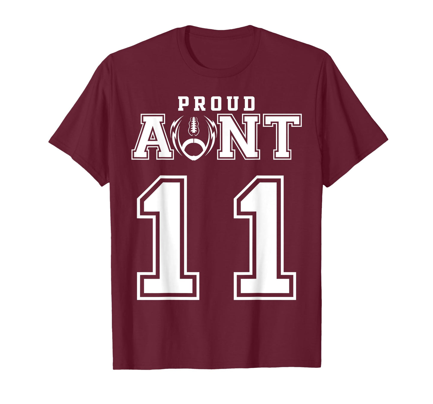 Custom Proud Football Aunt Number 11 Personalized For Women T-Shirt