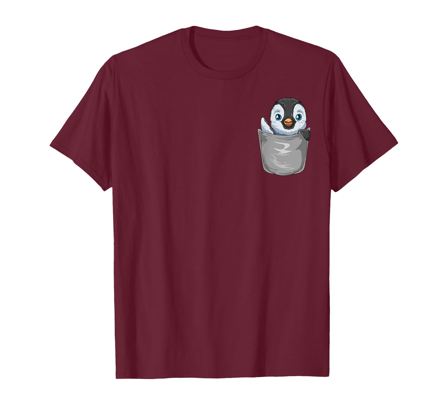 Pocket Penguin Peeking Out Funny Penguin T-Shirt