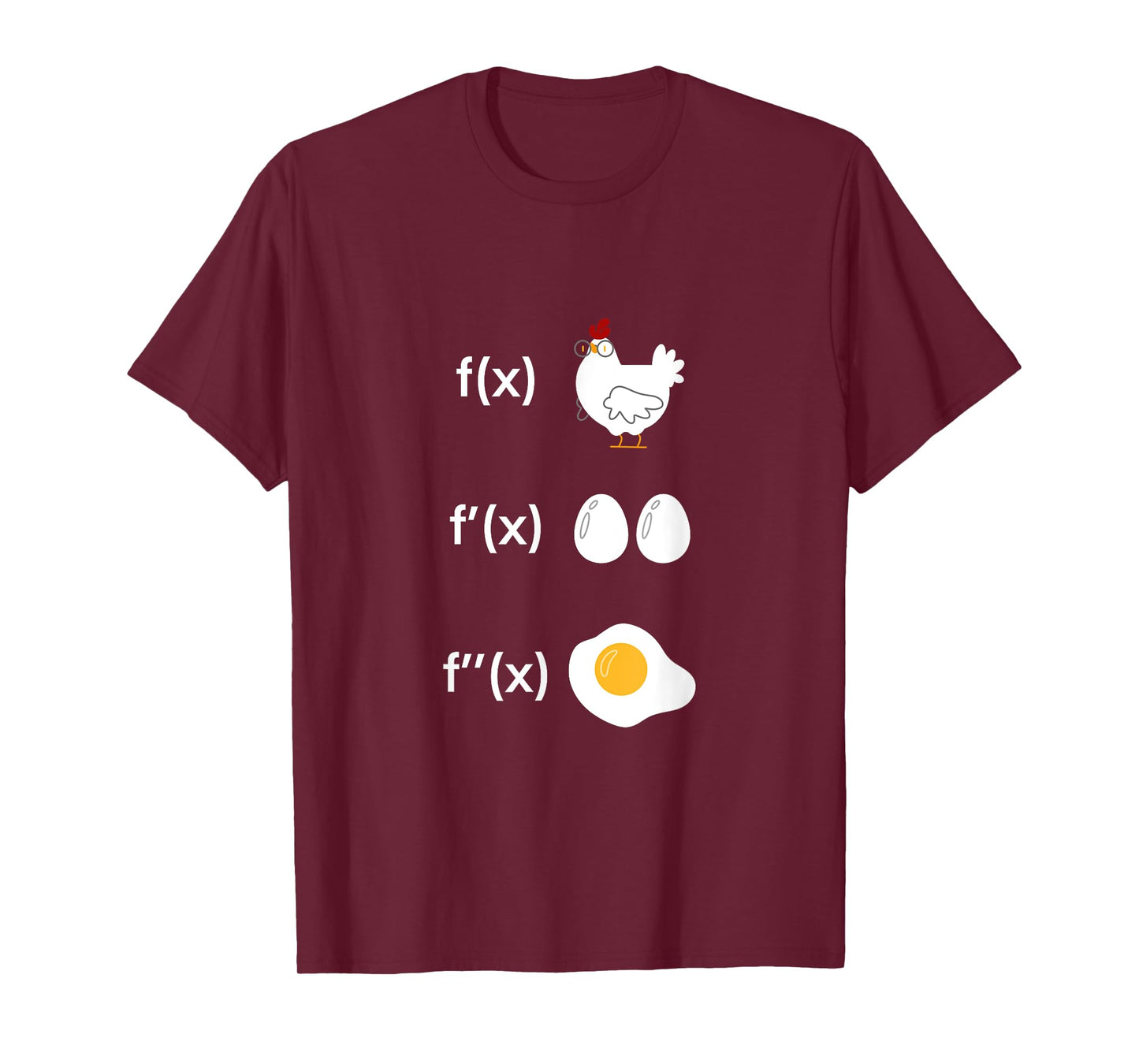 Derivative Function Math Teacher Fried Egg Derivative Chicken Men Women T-Shirt