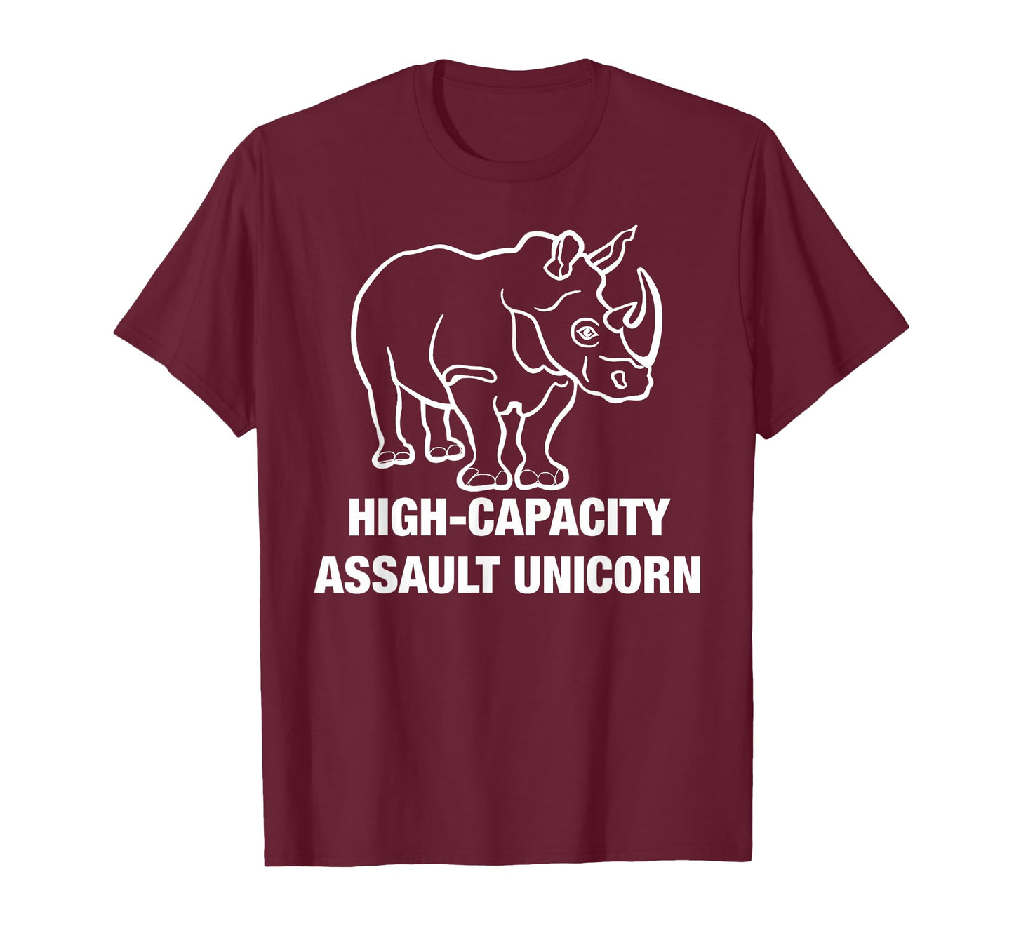 Funny Unicorn Military High Capacity Assault Rhino Horn Tee T-Shirt