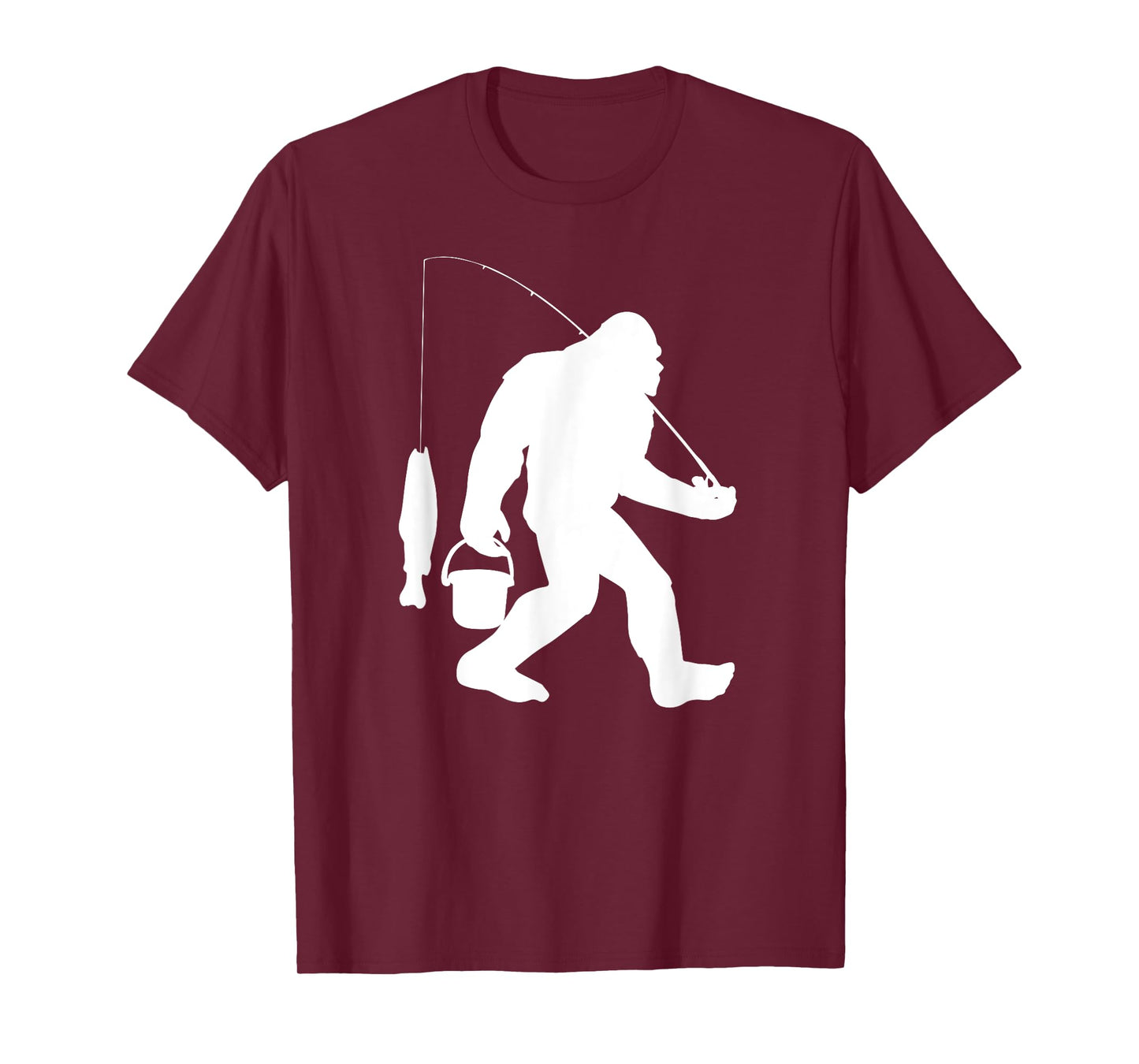 Bigfoot Fishing Shirt Funny Sasquatch and Fish T-Shirt