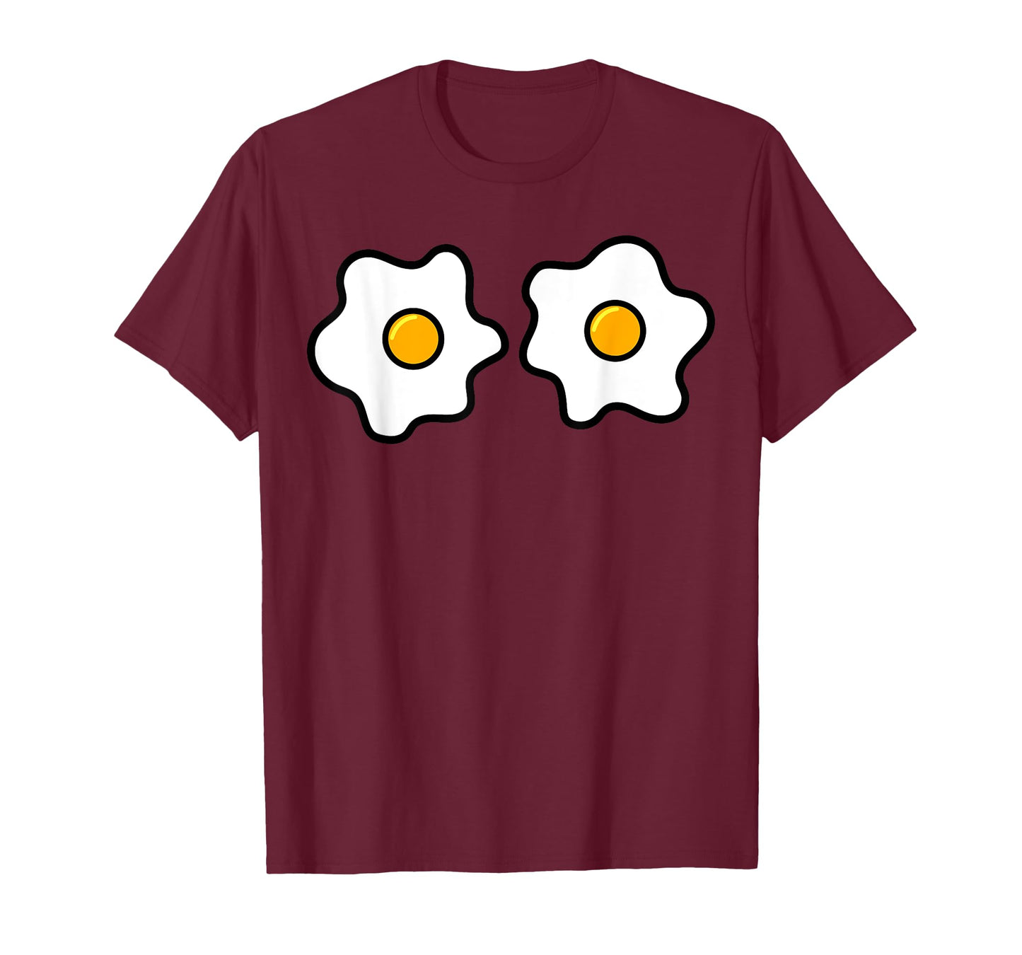 Funny Egg Boobs, Fried Egg Lovers Egg Eyes Halloween Costume T-Shirt