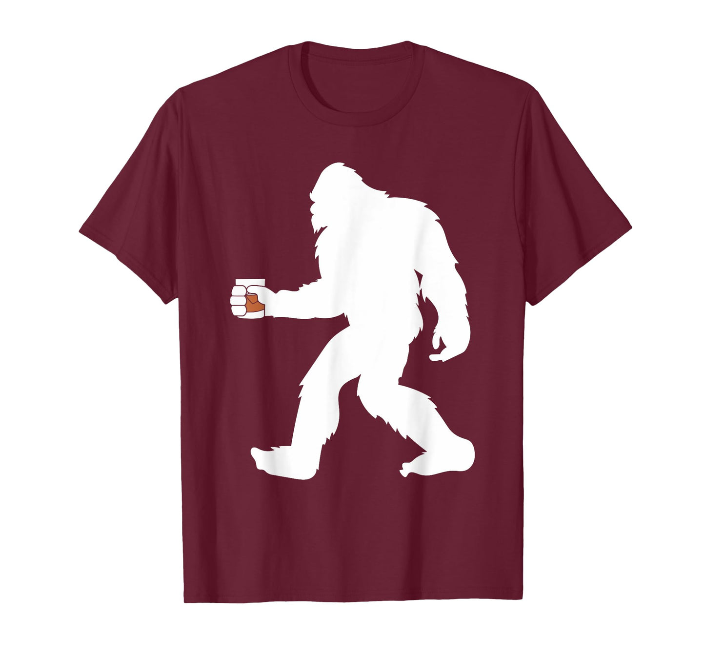 Bourbon Whiskey Drinking Bigfoot Sasquatch T-Shirt