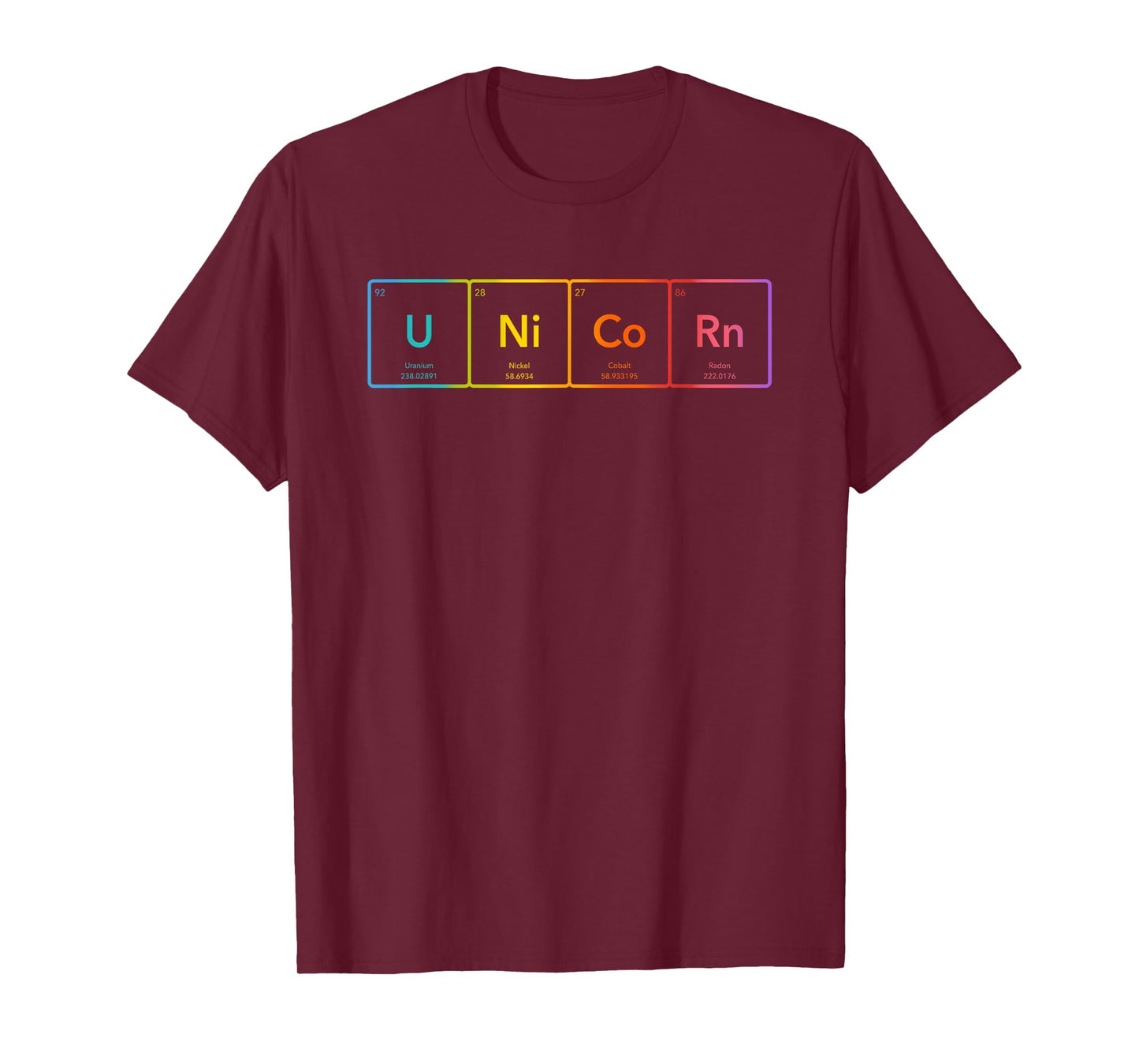 Periodic Table of Elements Rainbow Unicorn T-Shirt T-Shirt